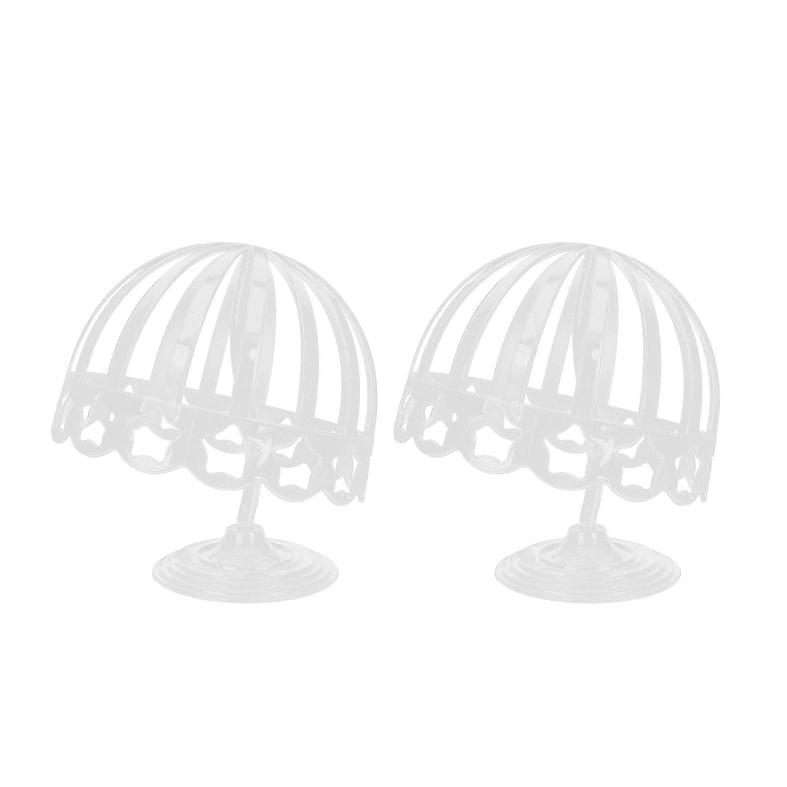 Plastic Hat Display Rack For Adults Home Use Simple Design Dome-Shaped 2Pcs