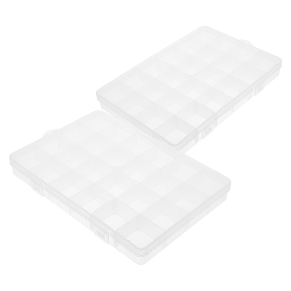 Fish Tackle Box Portable Organizer for Storage 4Pcs Plastic Compartments