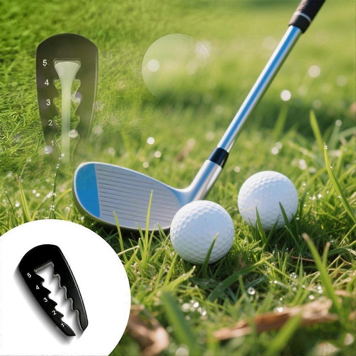 4 Pack Adjustable Golf Tee Height Tool, Golf Training Aid, Tee Height Setter Adjustable Tees for Mats Tee Height Setter