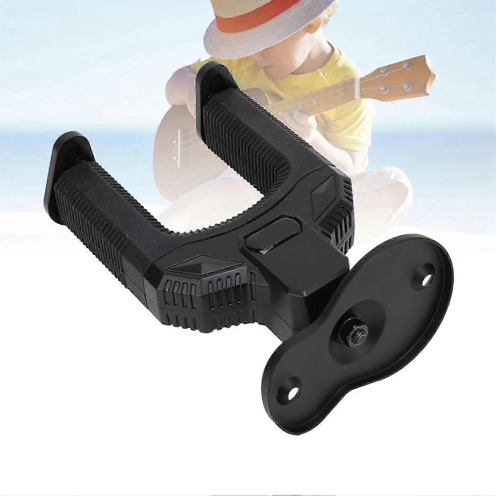 2025 Auto Locking Guitar Wall Mount Hook Metal Hanger with Black Base