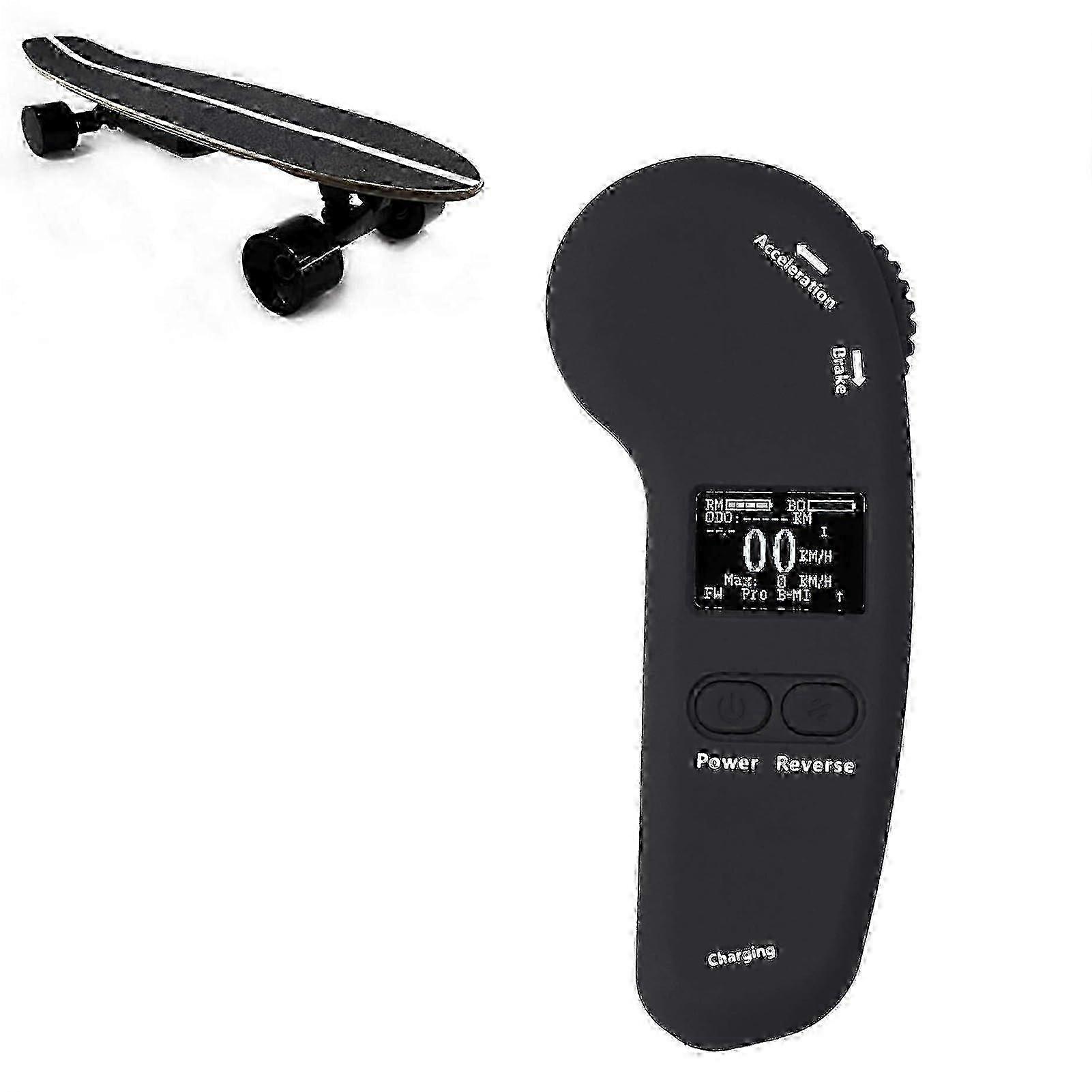 2025 Electric Skateboard Remote Control, Electric Skateboard Wireless Remote Controller with LED Display and Adjustable Speed Braking, Mini Remote Con
