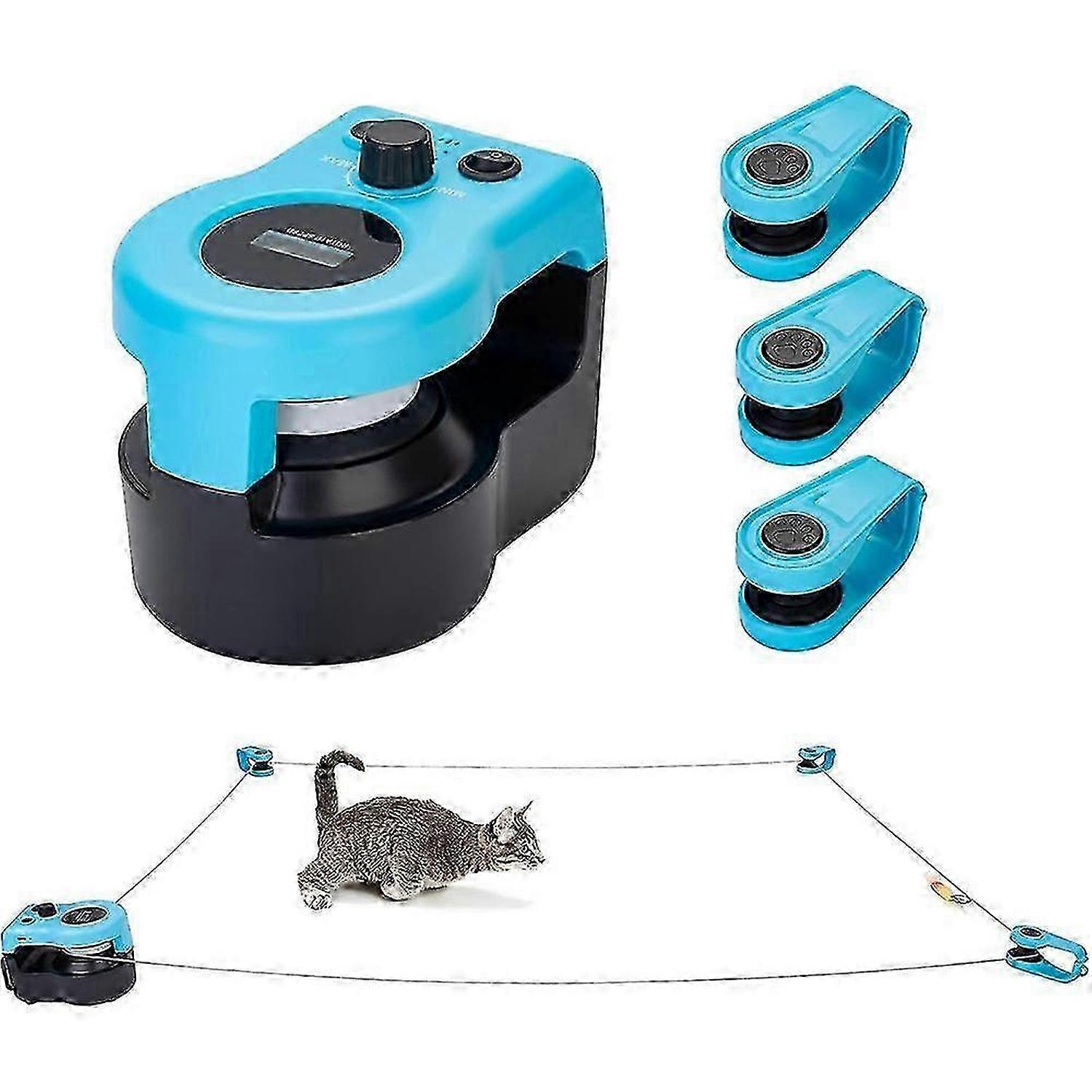 Automatic Rotating Cat Toy with Feather, Sound & Laser for Playful Exercise and Weight Management Solution