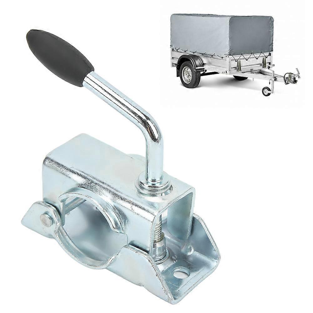 Clamp Split Fixing Bracket Trailer Jack Wheel Split Clamp Prop Stand Support Mount for 48mm/1.89in Pipe Diameter