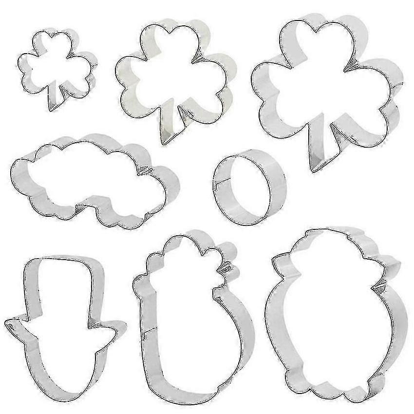 8pcs Metal Cookie Cutters St Patrick's Day