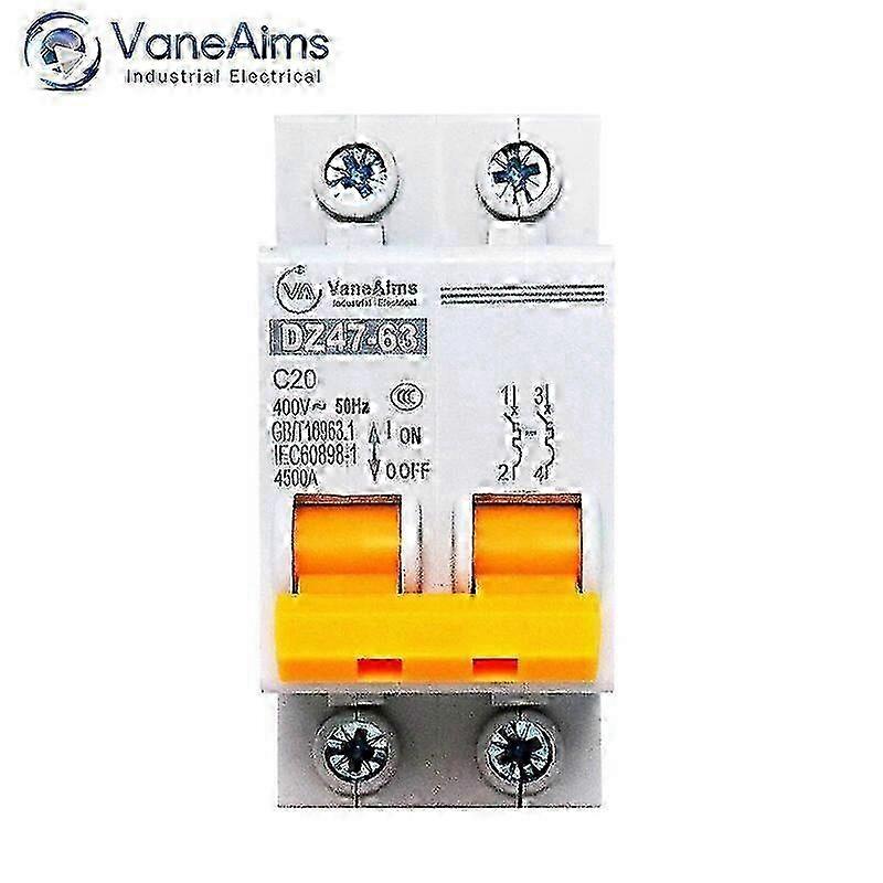 AC 400V 2P PV MCB Solar Mini Circuit Breaker 6A 10A 16A 20A 25A 32A 40A 50A 63A Photovoltaic Overload Protection Air Switch