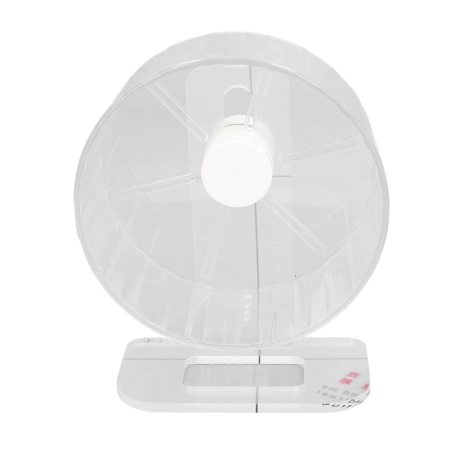 Silent Hamster Wheel with Stand Prevent Slip Clear Acrylic Hamster Exercise Running Wheel Toy for Small Pets Hamster Cage Small 