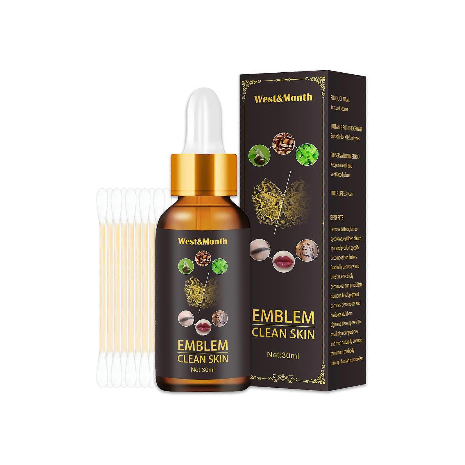 West&Month Dipten Pigmentleri Çıkarın, Dövme Temizliği Dövme Kaş Nakışı Kaş Temizleme Solüsyonu Dövme Temizleme Maddesi