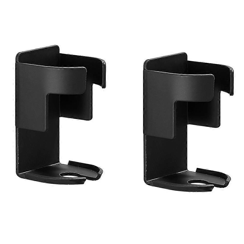 電動歯ブラシホルダー 2個セット 粘着式メタル ブラック 壁掛け式 歯ブラシ収納オーガナイザー B (haoyi)