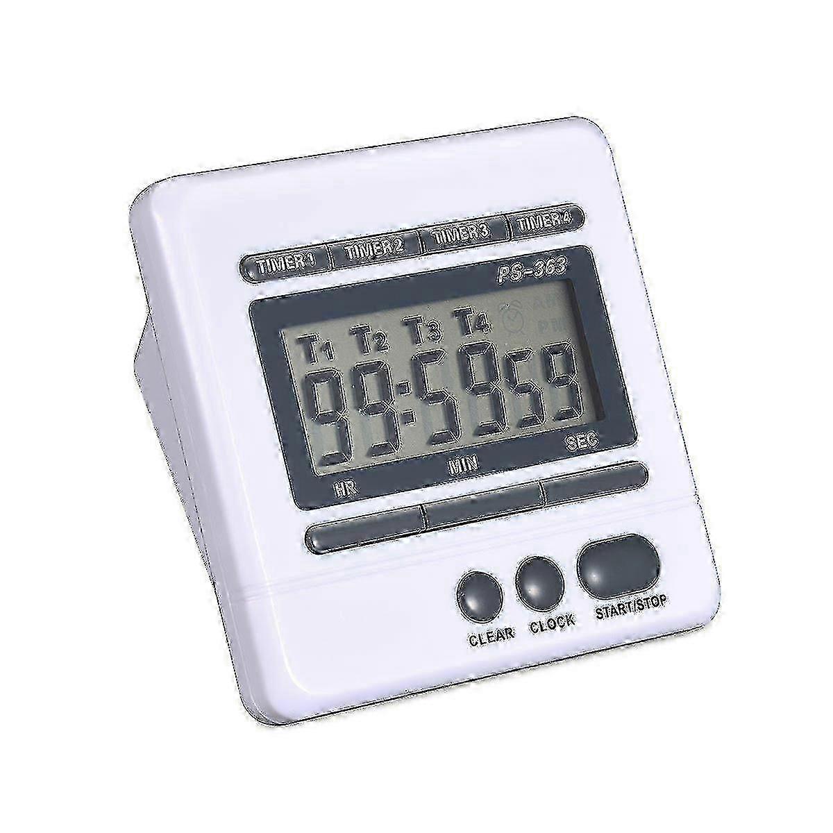 Digital Countdown Timer with 4 Channel Count Up Down Function for Kitchen Cooking