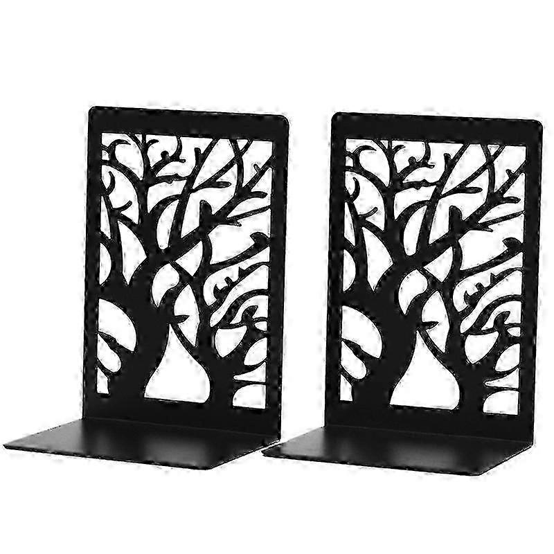 1 pair Bookends, Metal Bookends Book Storage Book Block for Bookshelf Bookend - Black 17.5*12*9cm 2025