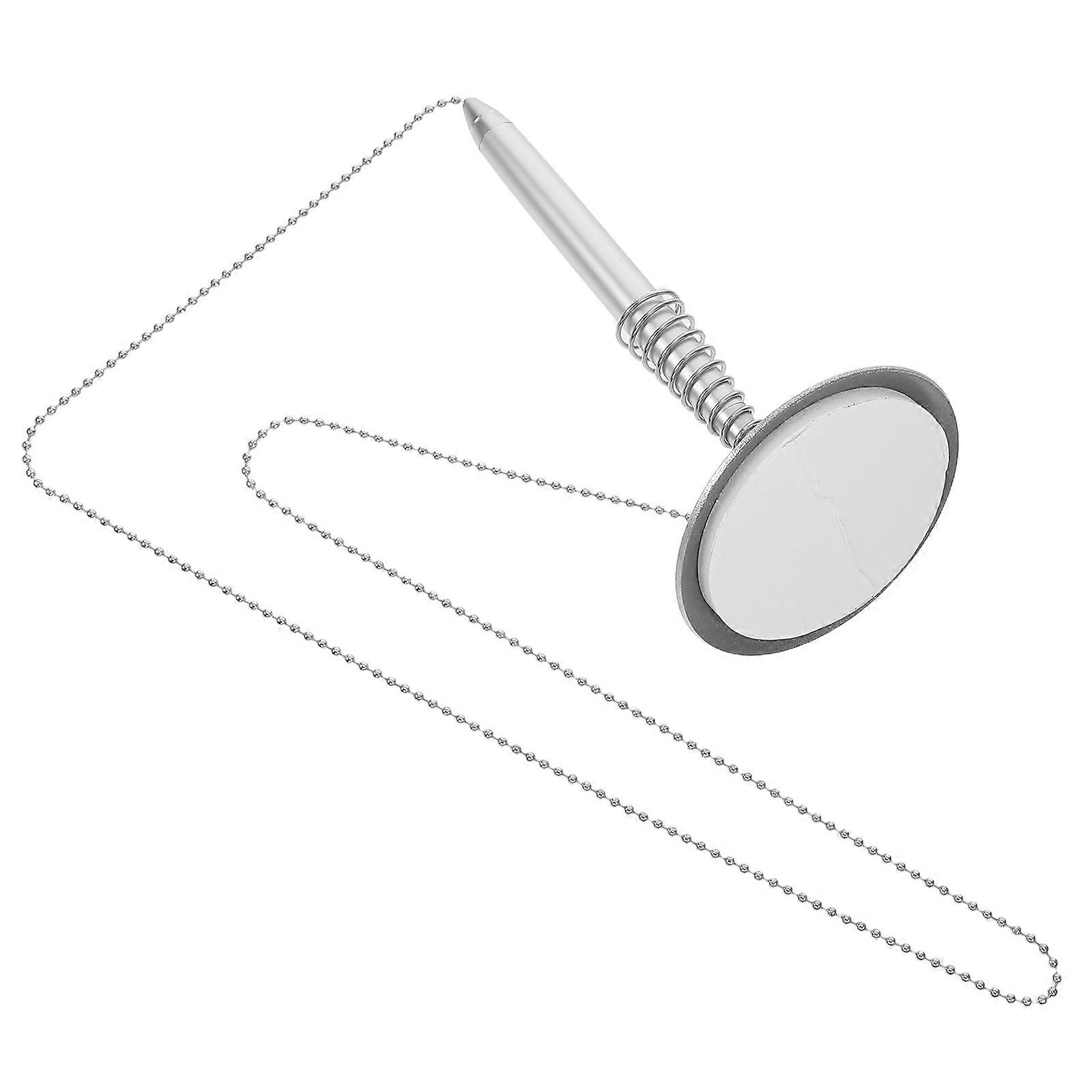 Secure Counter Desk Pen with Chain Metal Gel Pen for Smooth Writing