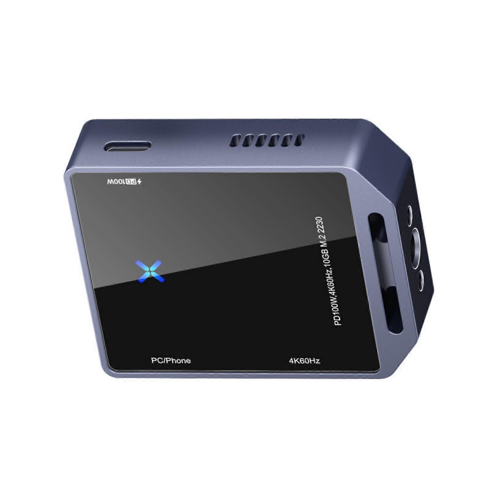 M.2 2230 Solid Disk Enclosure Double Protocols USB3 2 10Gbps With 4K PD100W Charging Aluminum Cooling Fan For Laptop PC Multicolor