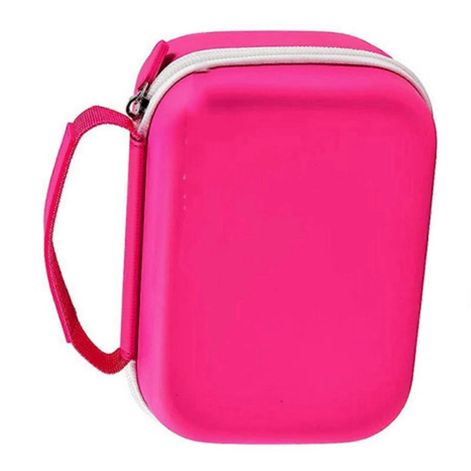 Hard Shell Case Bag Storage Collection Bag Case For Seckton Deker Charging Adapter Hard Disk Cable Electronic Device  Red