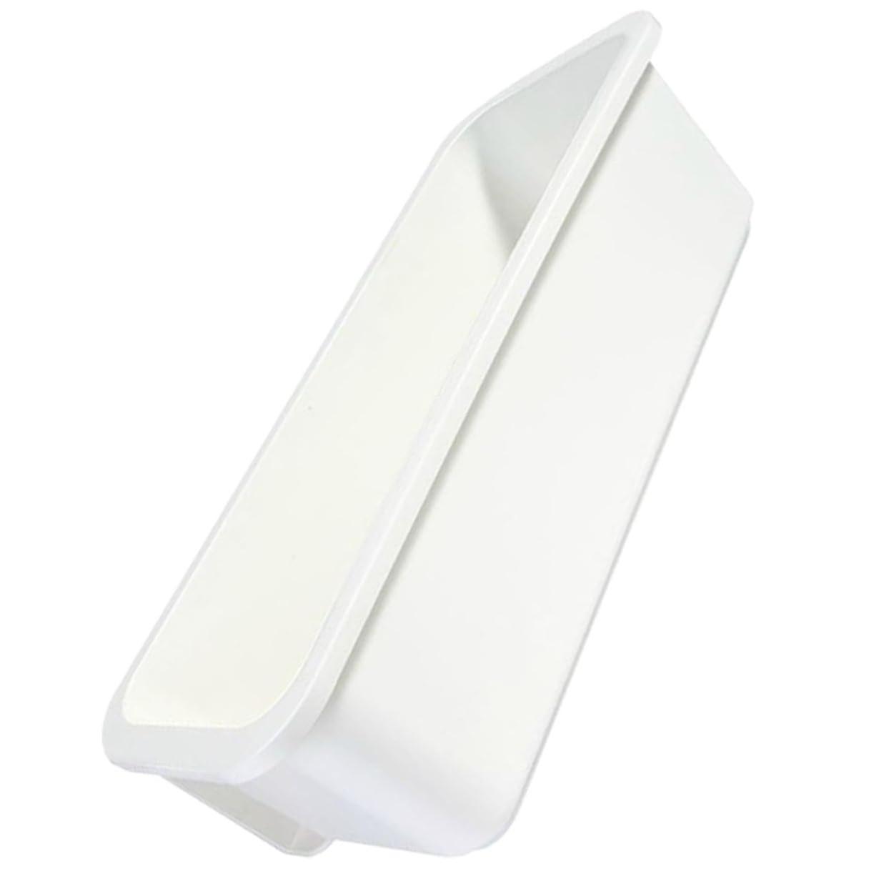 Wall Mounted Self Adhesive Storage Box Organizer for Bathroom Kitchen Makeup Brushes and Small Items White