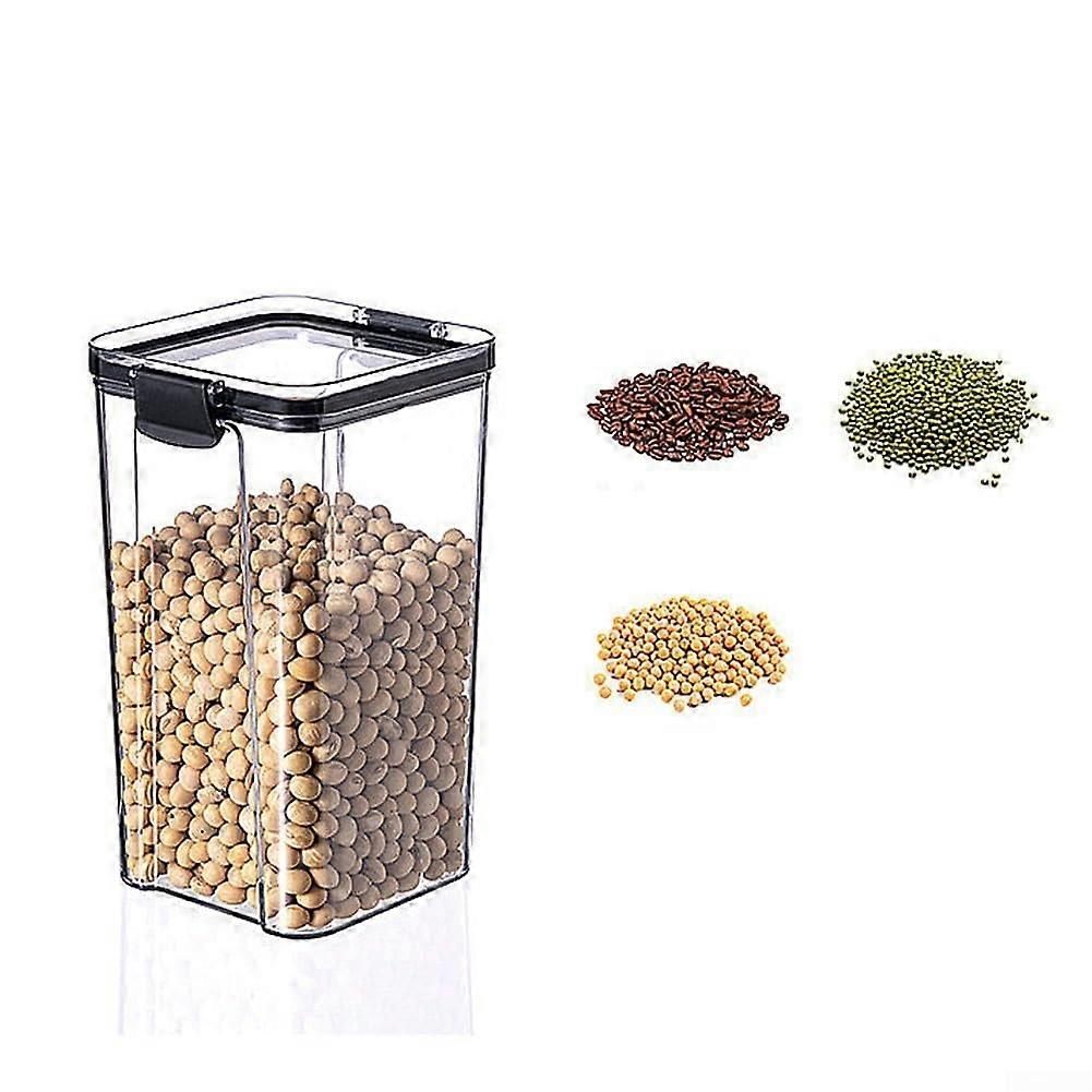 Airtight Plastic Kitchen Storage Jar 1300ML Stackable Nestable Container for Dry Food
