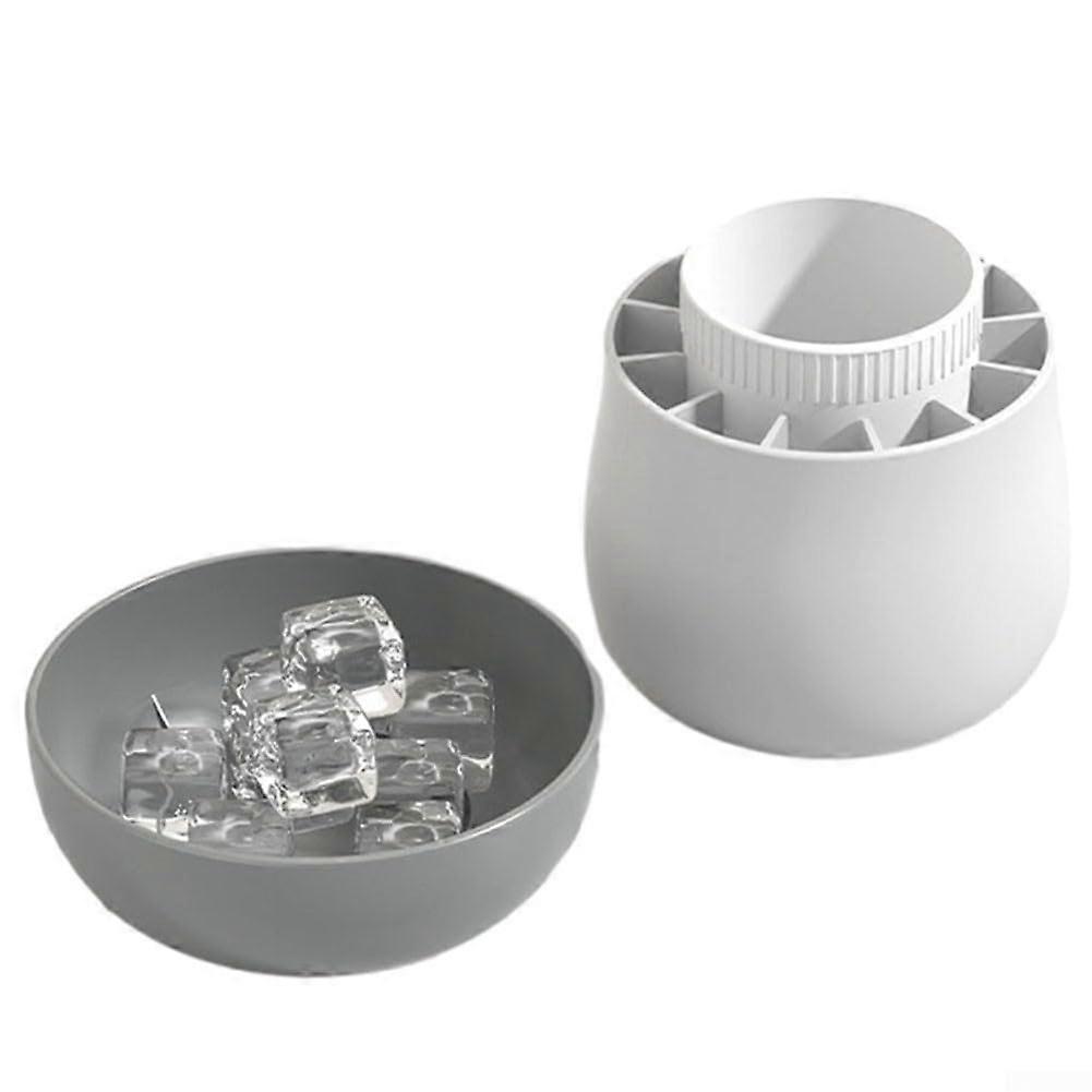 Cylinder Ice Maker Tray with Grid Design for Uniform Ice Cubes, Easy Release Gray Kitchen Tool