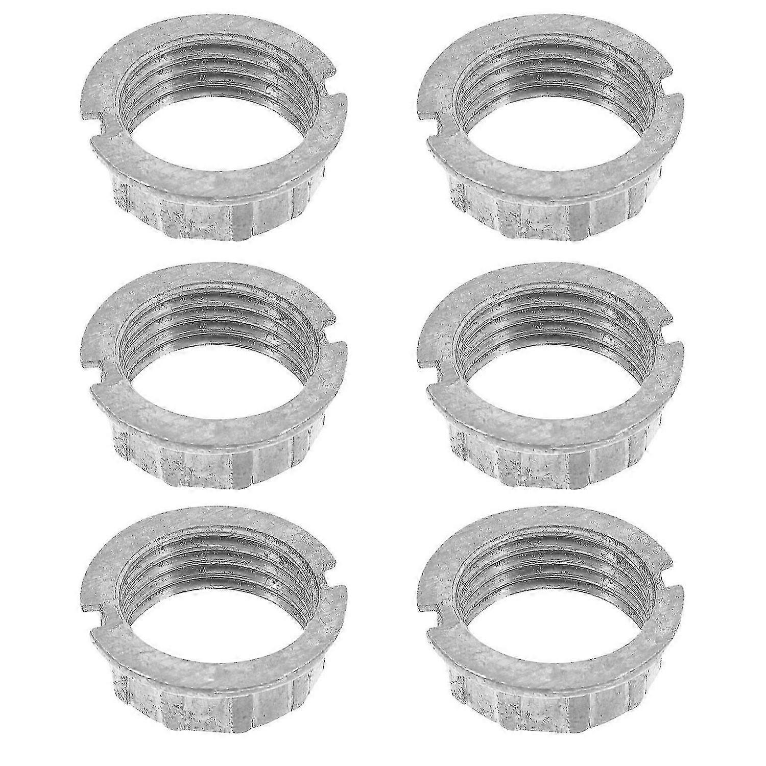 G9 Lamp Holder Light Shade Retaining Ring Replacement For Table Floor Lamp 6Pcs Silver Aluminum Alloy Secure Fit