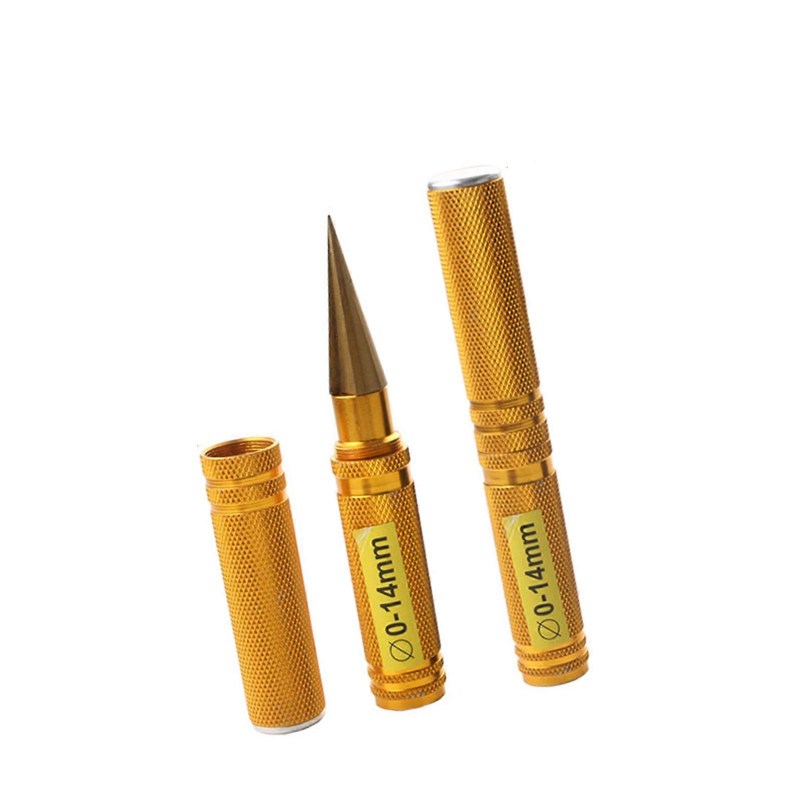 Multipurpose Hand Punch Tool Kit With Clear Scale Marking Secure Cutting Sleeve Ideal For DIY Enthusiasts 0-14mm Ranging  Yellow