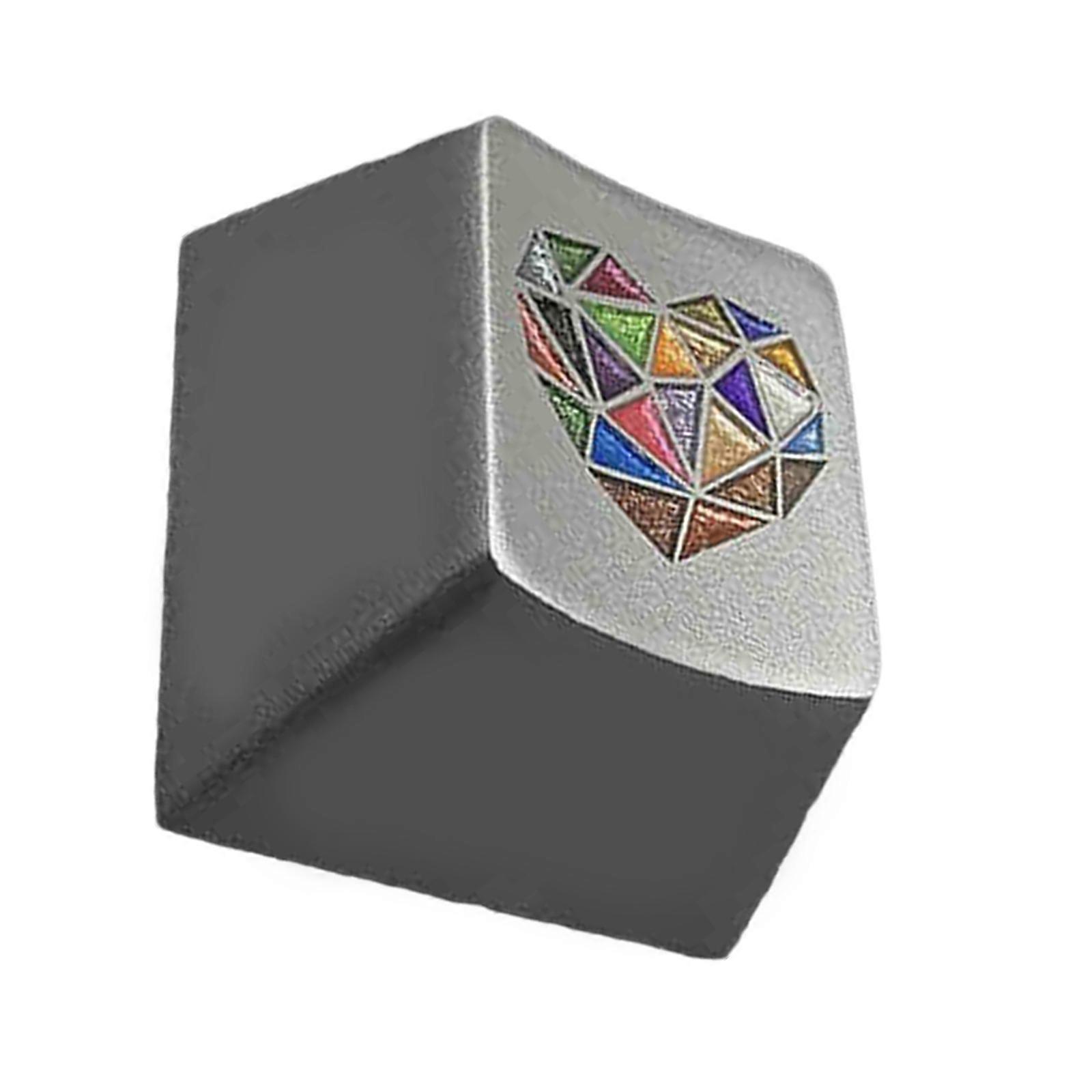 Aluminium Alloy Mechanical Keyboards Keycap with Elegant Colorful Heart Embellishment for Keyboards  Silver