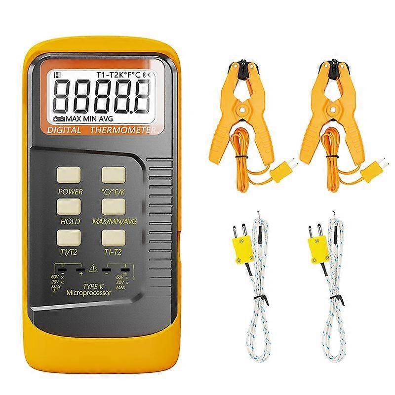 Dual-channel Temperature Clamp Contact Thermometer