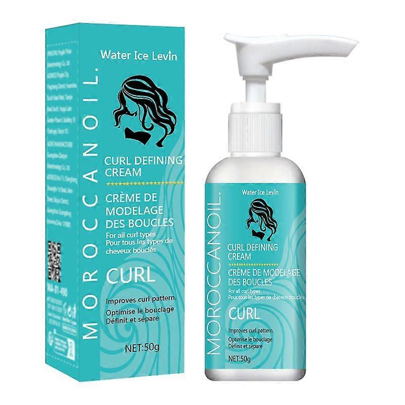 Curl Defining Cream for Curly Hair - Quick Styling Cream Naturally Volumizing with Shea Butter & Argan Oil, Vegan Styler for Enhanced Bounce and Shine