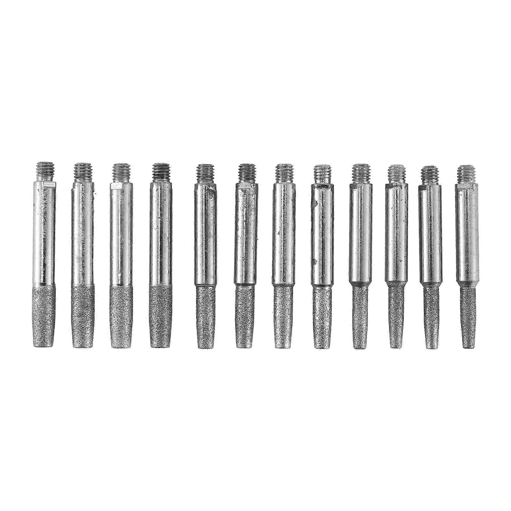 Chainsaw Sharpening Stone, Chainsaw Grinding Stone, 12PCS High Hardness Diamond Chainsaw Sharpener(