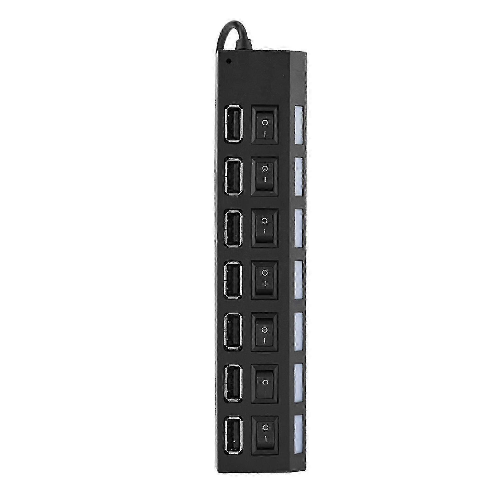 480Mbps 7 Port USB Hub No Conflict Plug & Play 7 Port USB 2.0 Hub Gift for G Compatible Mouse/Printer/Scanner
