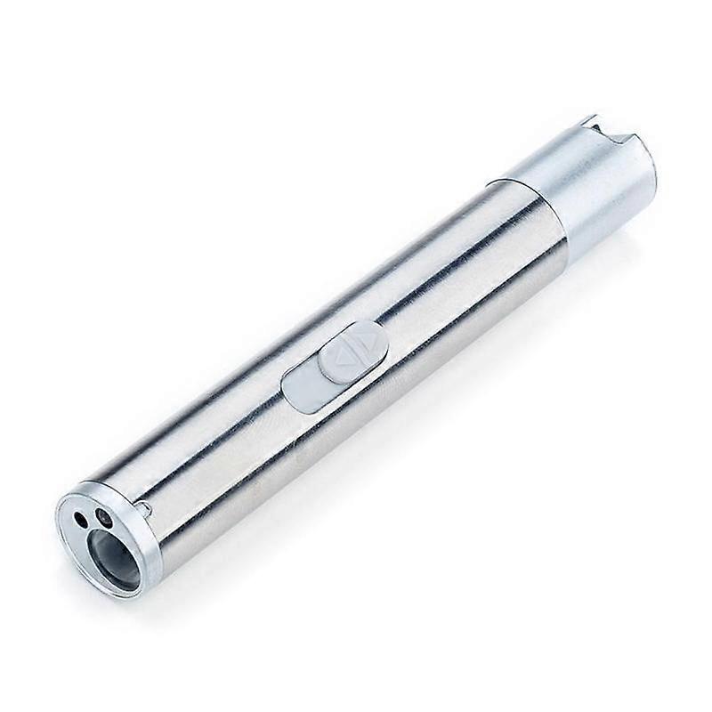 3-in-1 Mini Flashlight with UV Money Detector and Laser Light USB Rechargeable Metal Body Portable EDC Tool