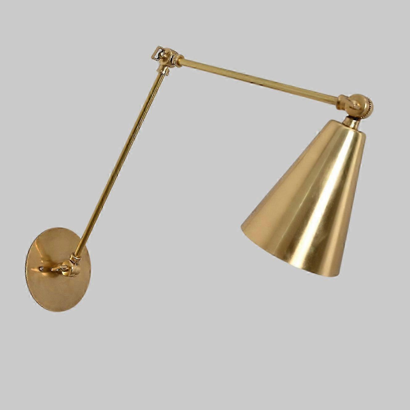 Mid-century Brass Wall Sconce – 1-light Cone Fixture For Any Room