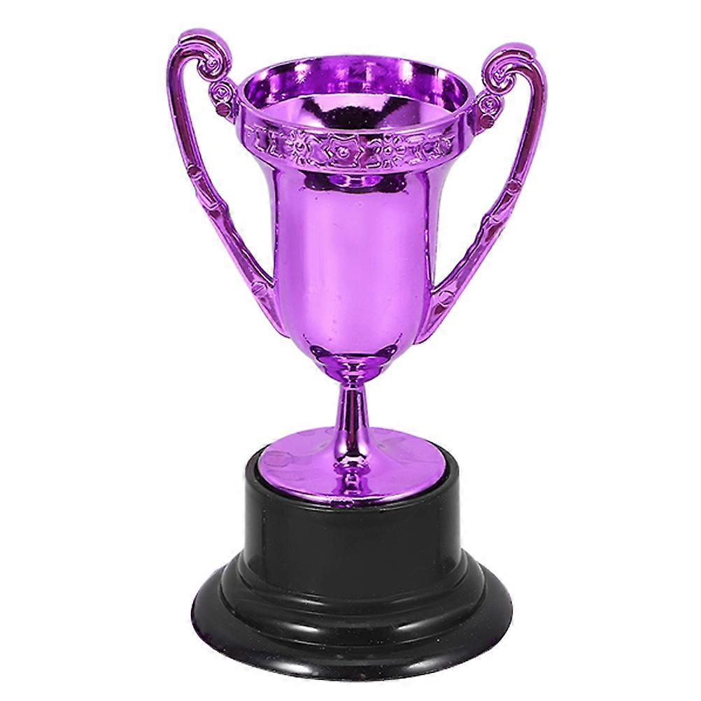 Mini Trophy Winner Cup for Celebration Competition in Purple Plastic Material