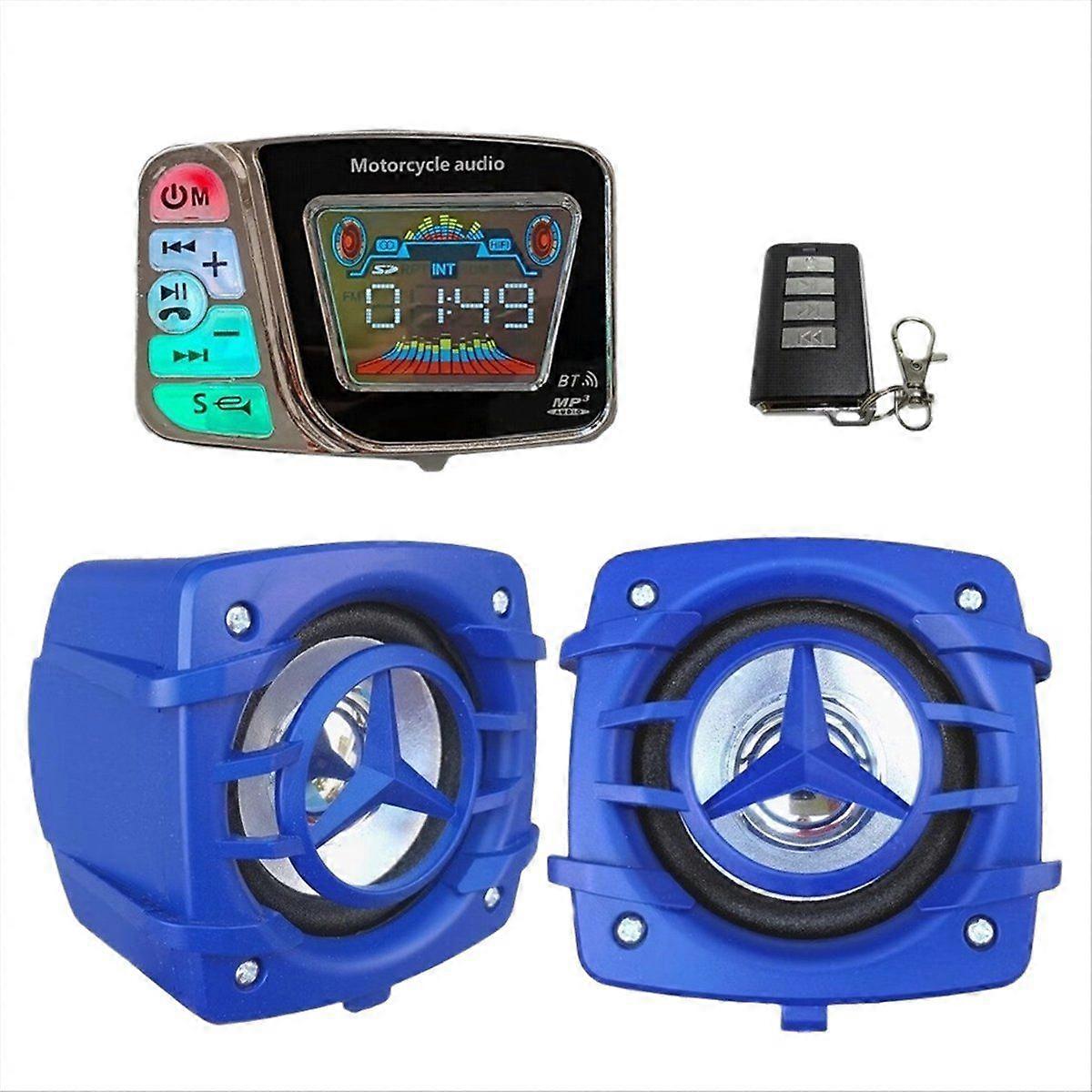 Bluetooth Motorcycle Horns Support FM Radio Music Player TF Card Motorcycle Bluetooth Speaker Playba