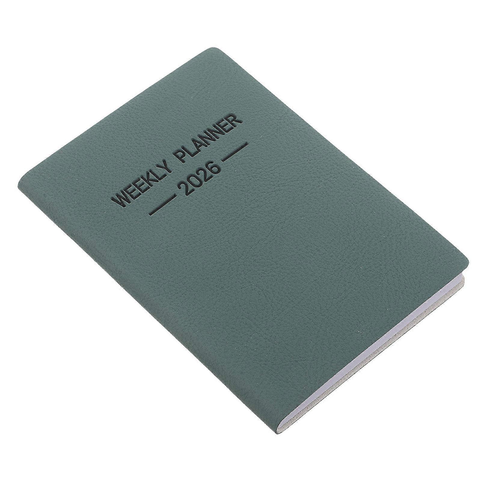 Small Planner 2026 Weekly Planner for Organization 1 Pocket Notebook Green