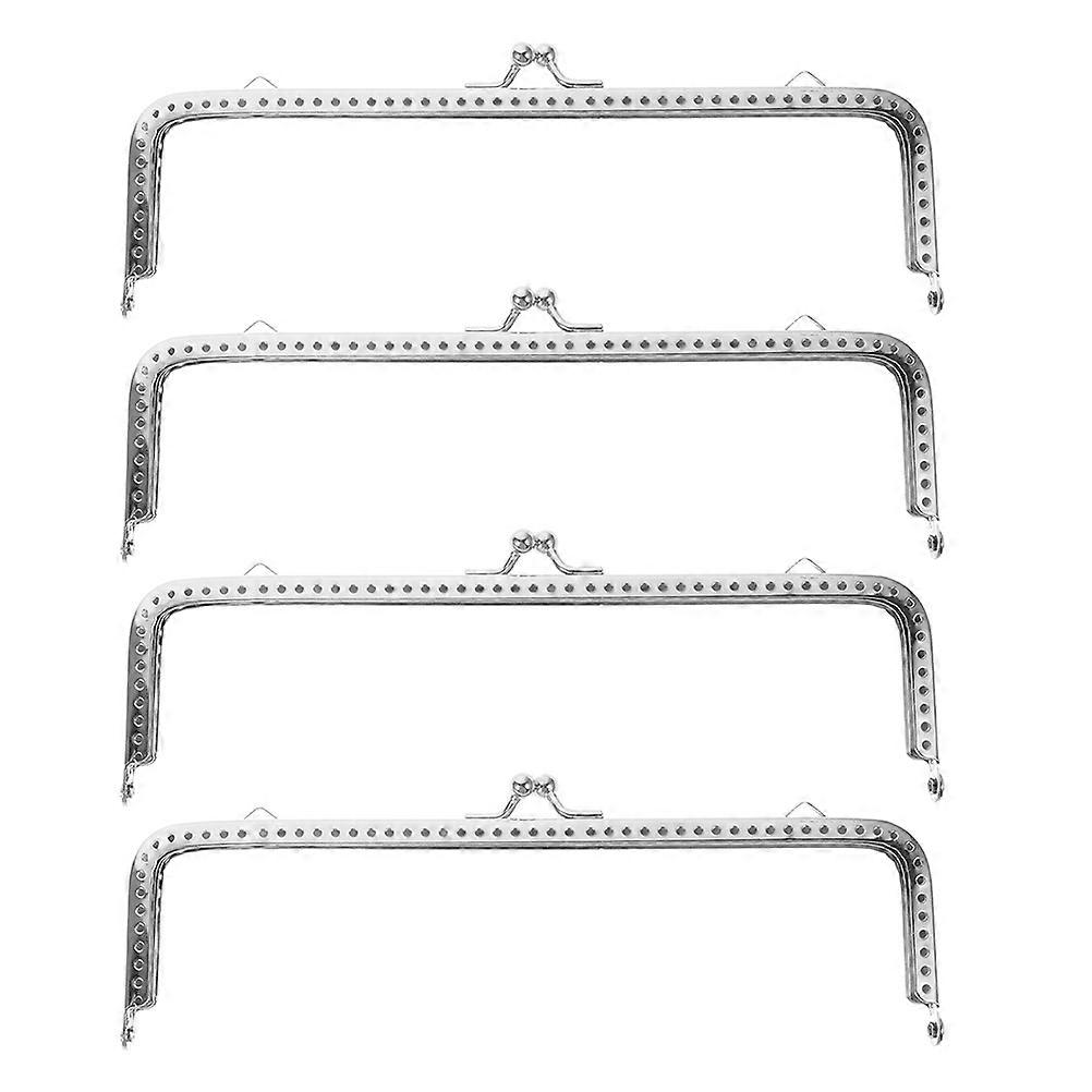 DIY Silver Square Iron Purse Clasp Lock Frame for 4Pcs Craft Use