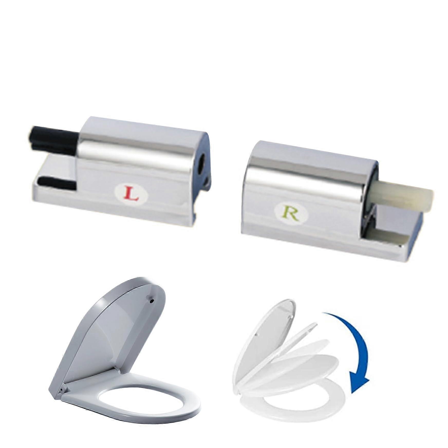 Universal Soft Close Toilet Seat Hinges Fixings Kit, Easy Install, Durable Noise Reduction Design