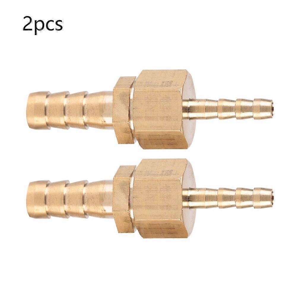 to 10mm Brass Hose Barb Tail Reducer Connector, 2 Units