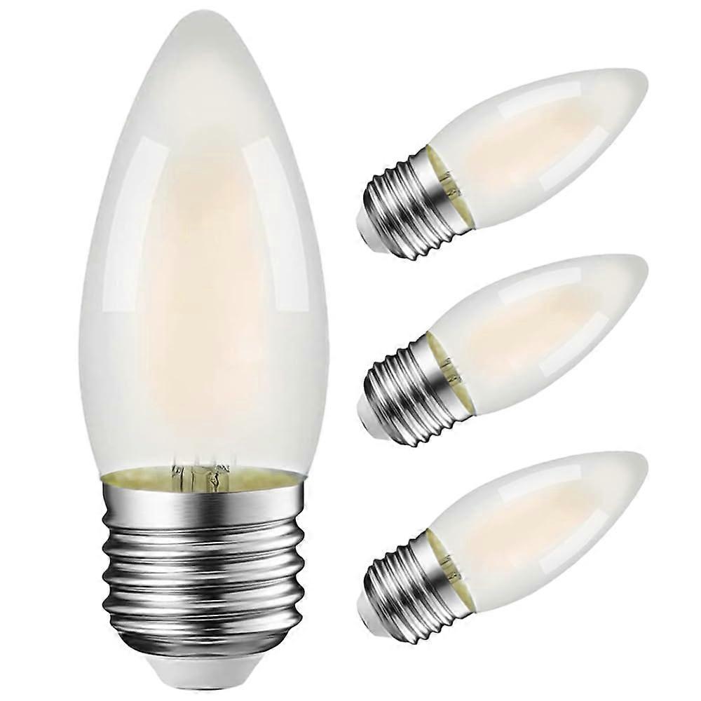 E26 LED Filament Globe Bulb 40W Equivalent Dimmable 2700K Warm White Frosted Glass for Chandeliers