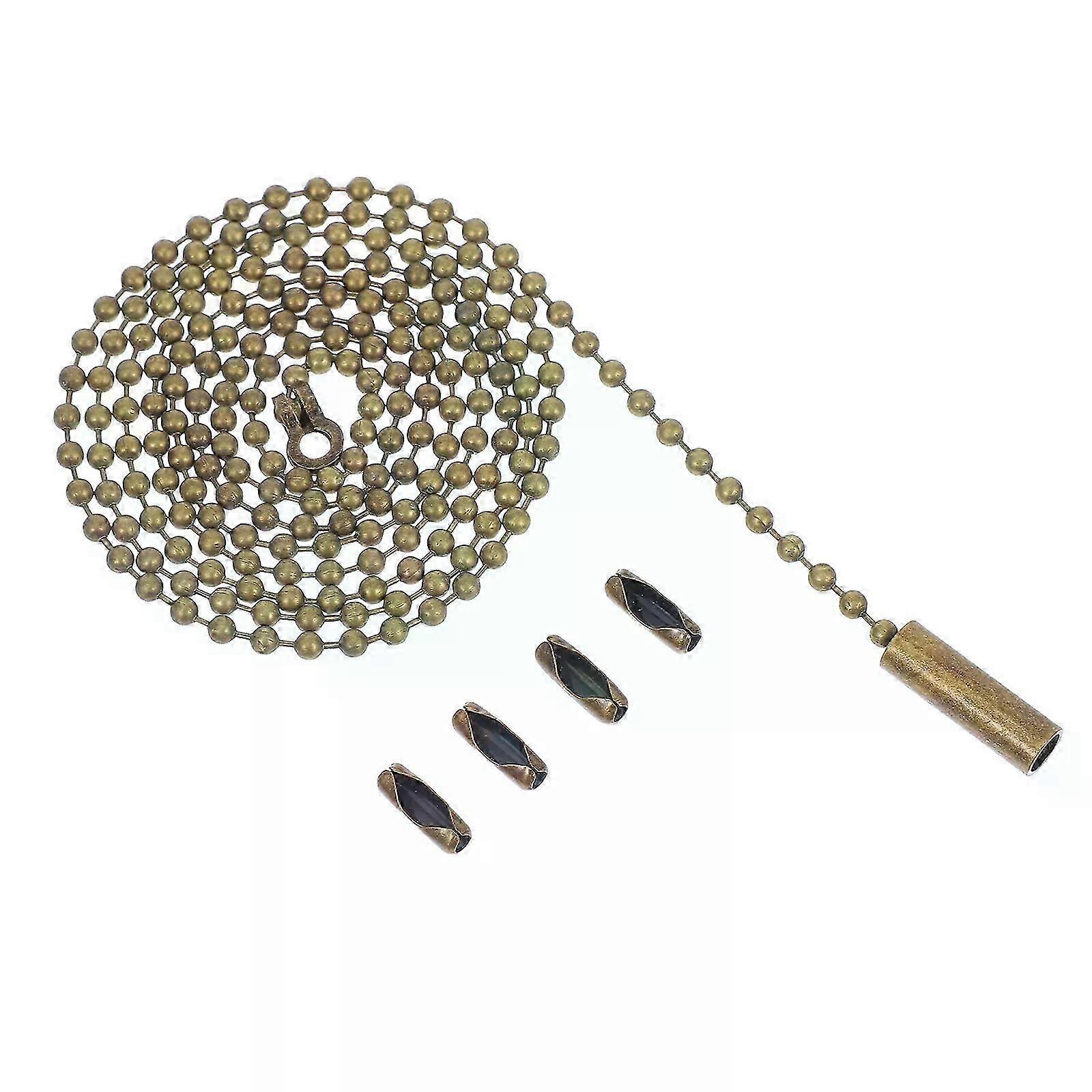 Light Switch Fixture Ceiling Fan Pull Chains Cord Extension Zipper for Fans and Lights Extenders Beaded Copper