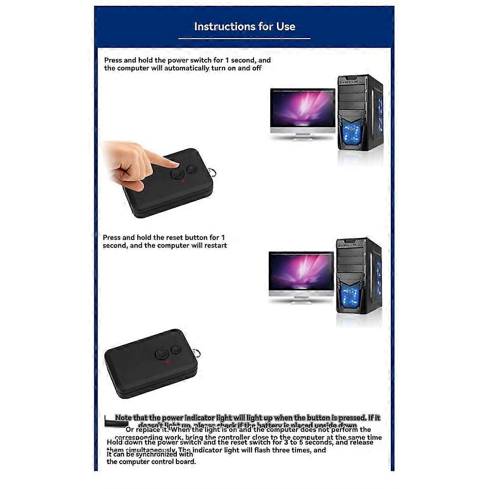 PCIE Desktop PC Remote Controller 20M Wireless Restart Switch Turn on Off Wireless Computer Desktop Switch