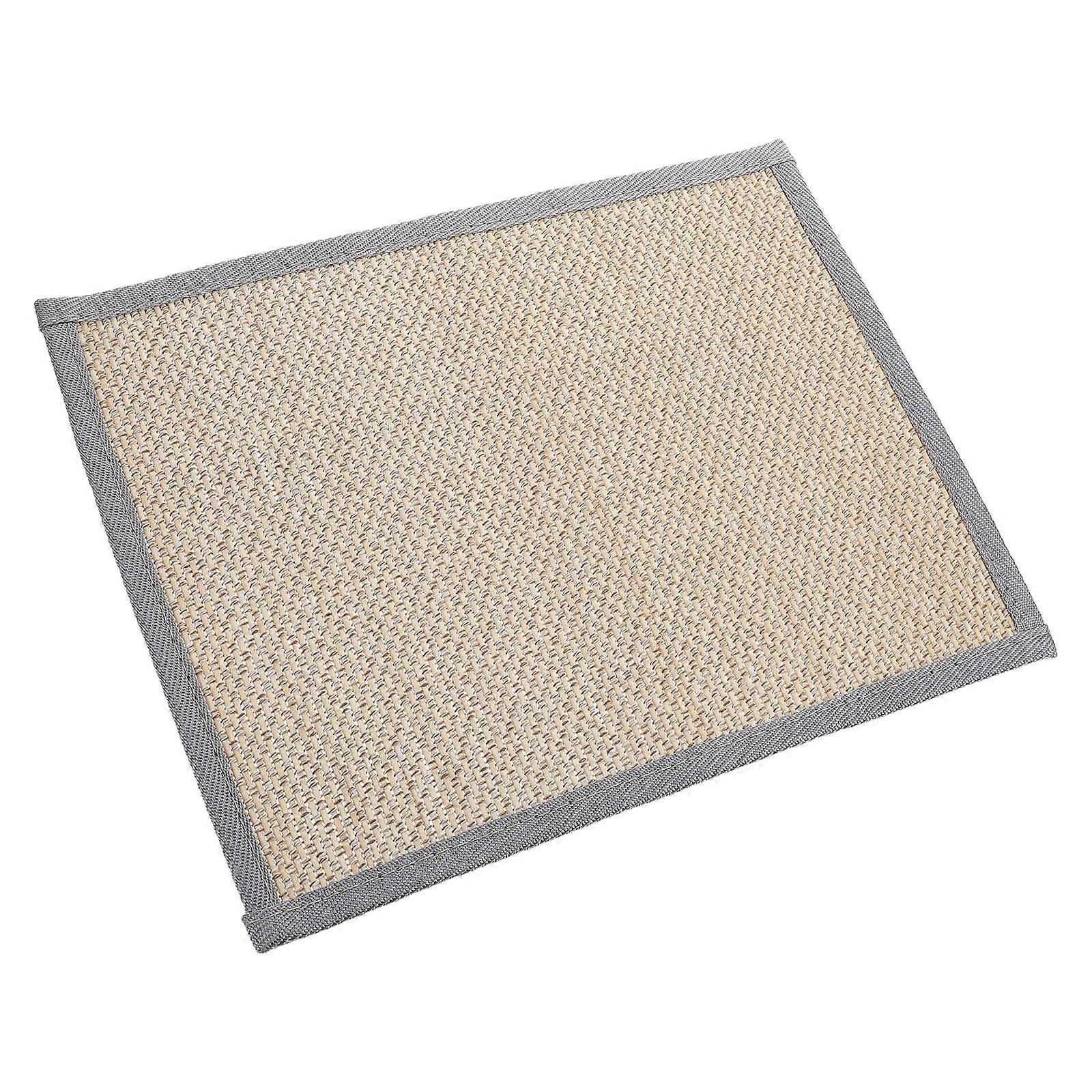 Cat Scratching Pad Bamboo Fabric Sofa Protector with Spiral Nails