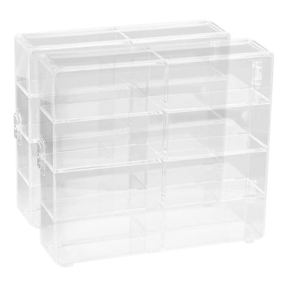 Acrylic Model Display Case for Storage Use 2Pcs Countertop Display Stands