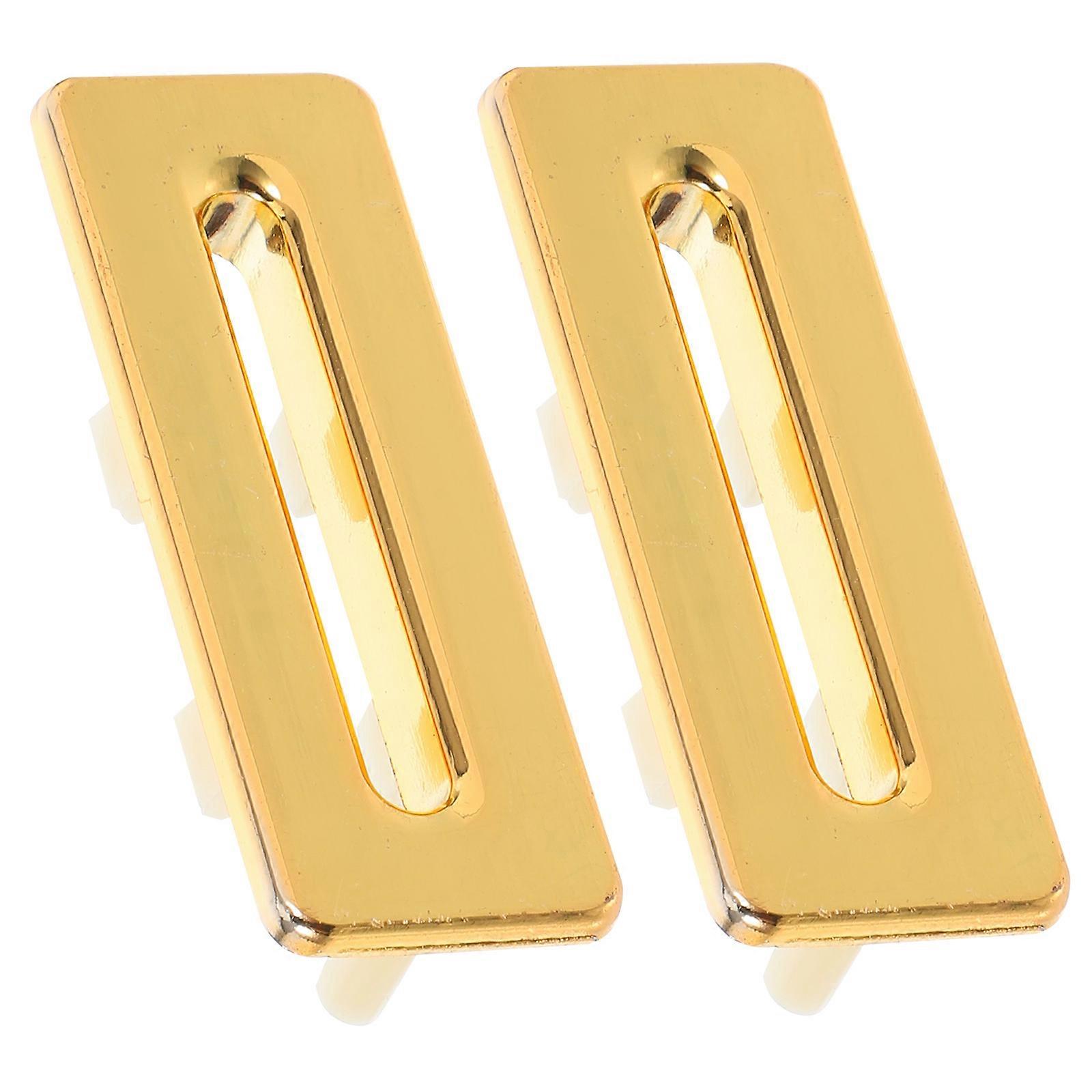 Sink Insert Overflow Ring for Wash Basin 2Pcs Golden Zinc Alloy Cover