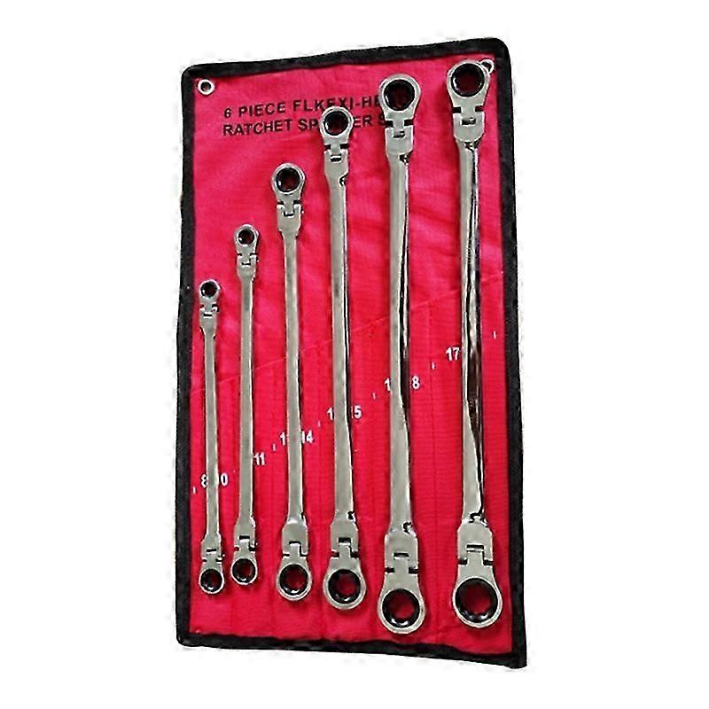 Flexi-Head Ratchet Spanner Set-Extra Aviation Wrench Long 72 Tooth