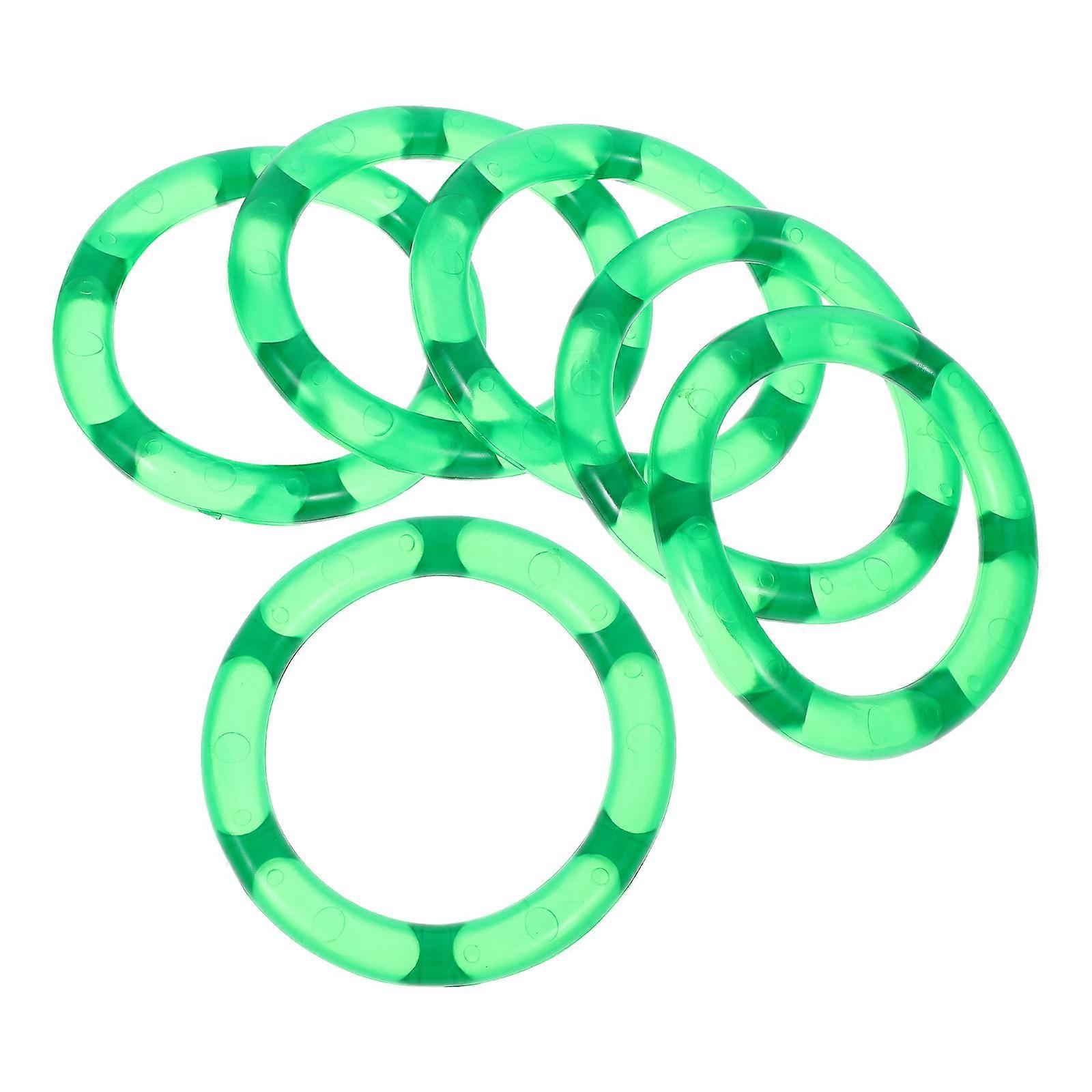 Watermelon Fixing Ring for Stable Display 6Pcs Green PVC Holder