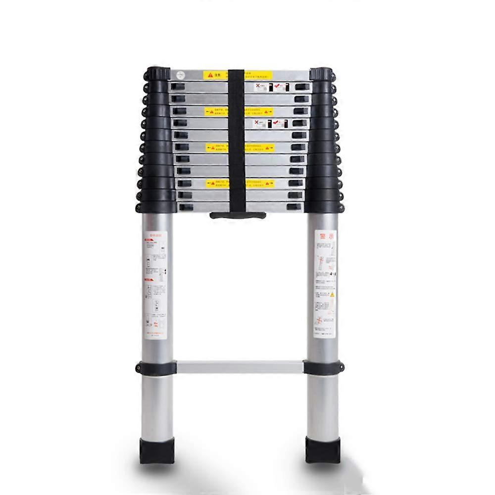 Telescopic Aluminum Extension Ladder 2.6m Adjustable Height MultiPurpose Folding for Home and Work
