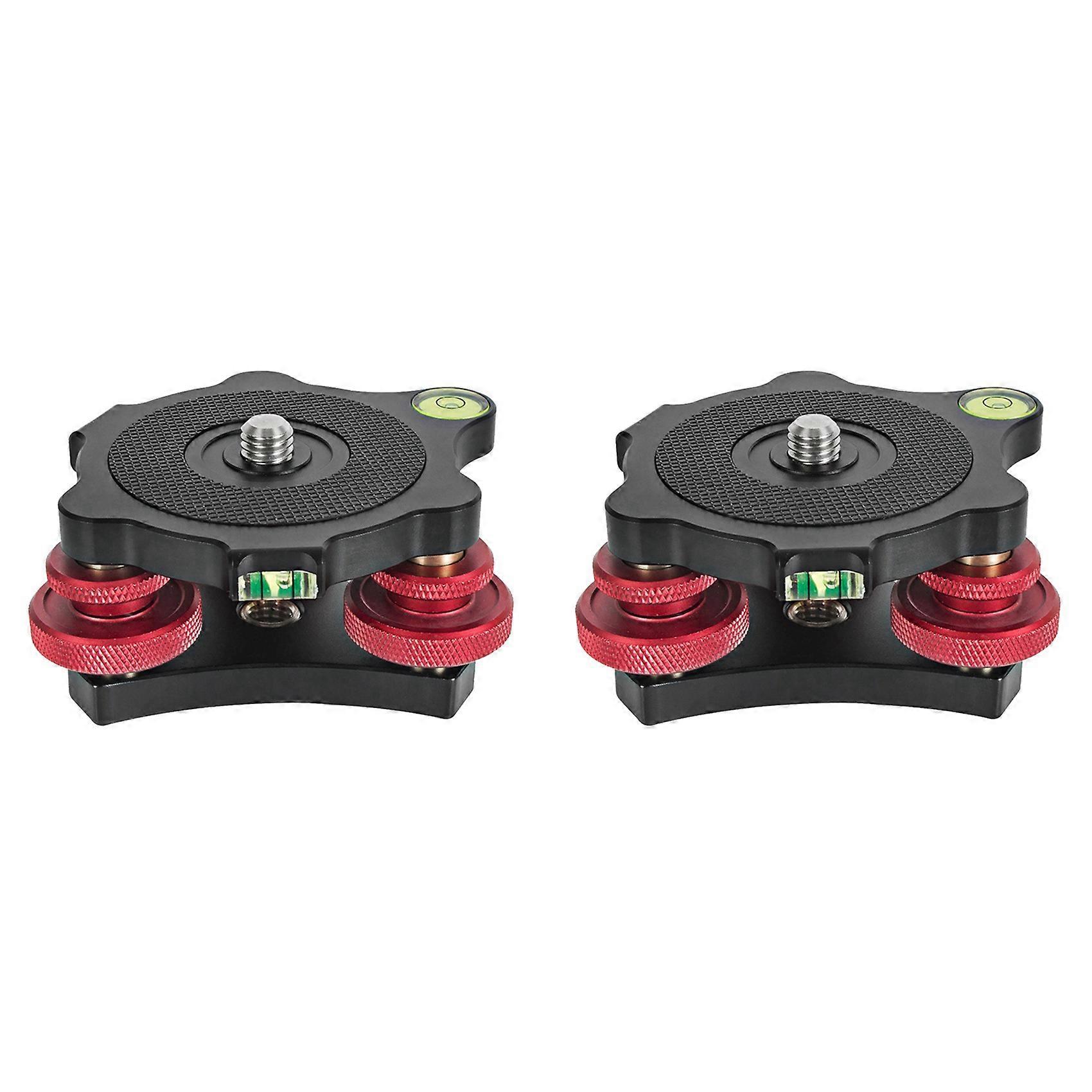 2X Tripod Leveling Base Leveler Adjusting Base Panning Level Plate DSLR Camera Adjustment Table Base