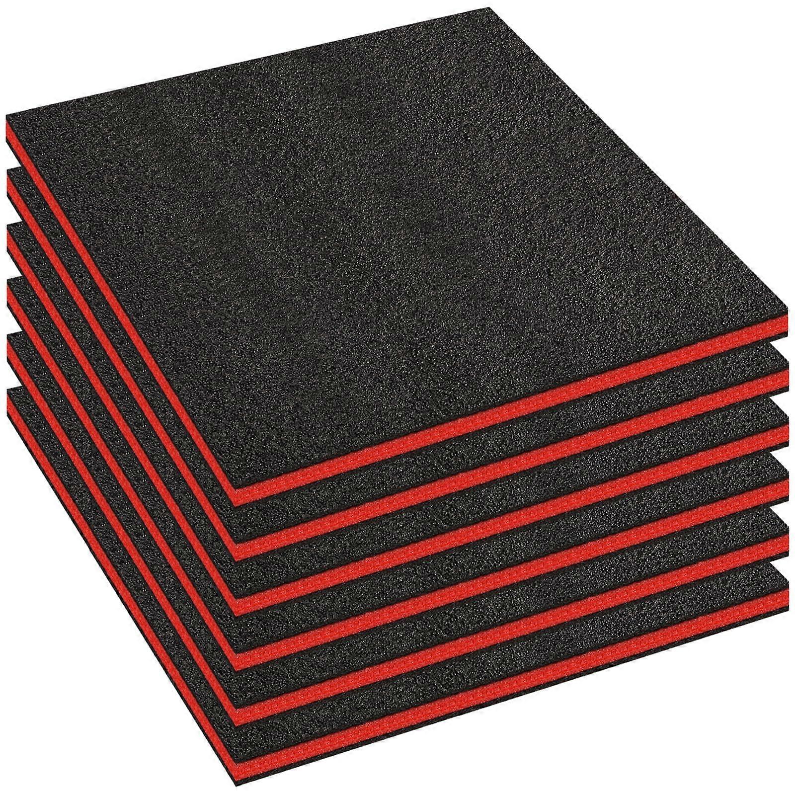 6 Pcs Toolbox Foam Inserts 24x24 Inch Dual Color Tool Box Organizer with Shockproof Cushioning