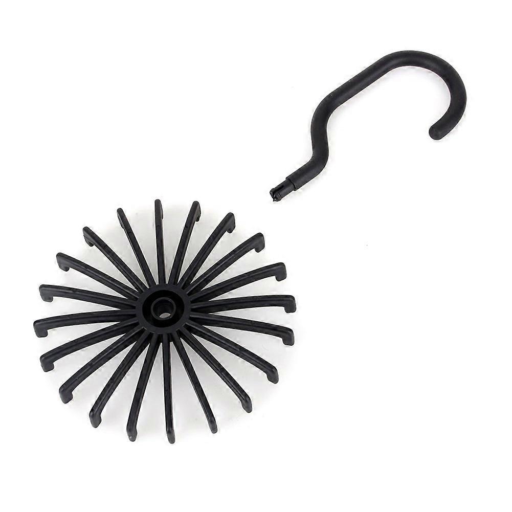 Tie Rack Closet Organizer with 360° Rotation, 20 Hook Belt and Scarf Hanger, SpaceSaving Design