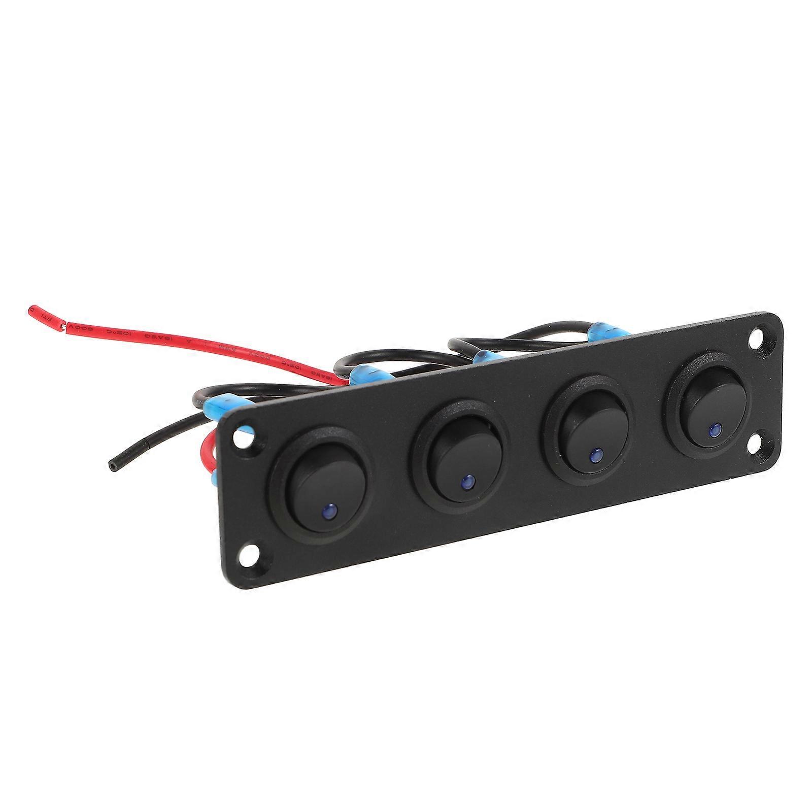 Vehicle Control Switch Panel 4 For Automotive Marine Use With Design 1Pcs