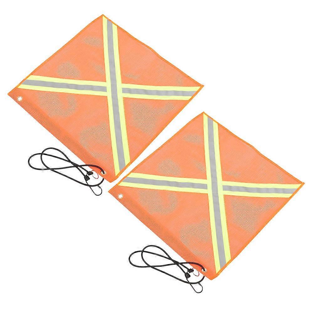 Trailer Warning Flag for Car Safety with 2Pcs Mesh Reflective Flags