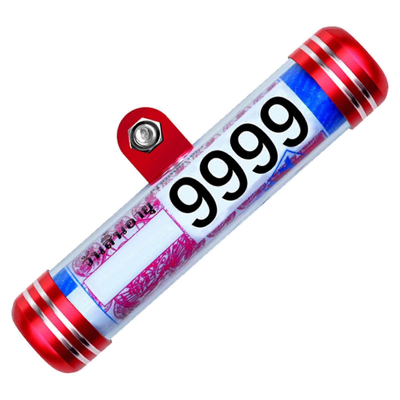 Waterproof Motorcycle Registration Holder Tube for Secure License Document Storage, Red